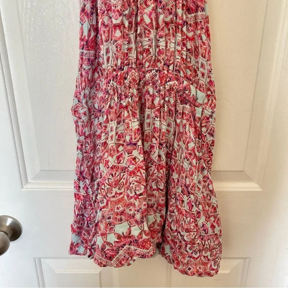 FREE PEOPLE Simone Batik Print Drop Waist Dress Size XS - Picture 4 of 8